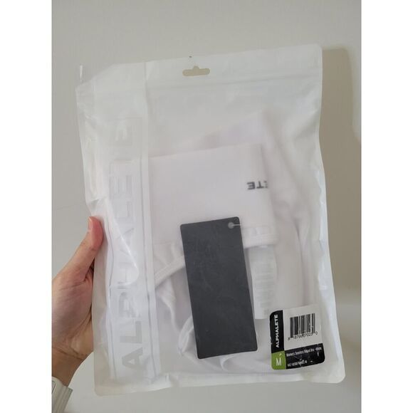 Alphalete seamless ribbed bra M White NWT $48 - Picture 6 of 6